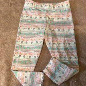 Colorful Patterned Pants with Easter eggs and flowers
